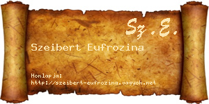 Szeibert Eufrozina névjegykártya