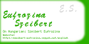 eufrozina szeibert business card